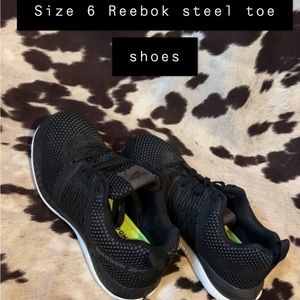 Size 6 Reebok steel toe sneakers